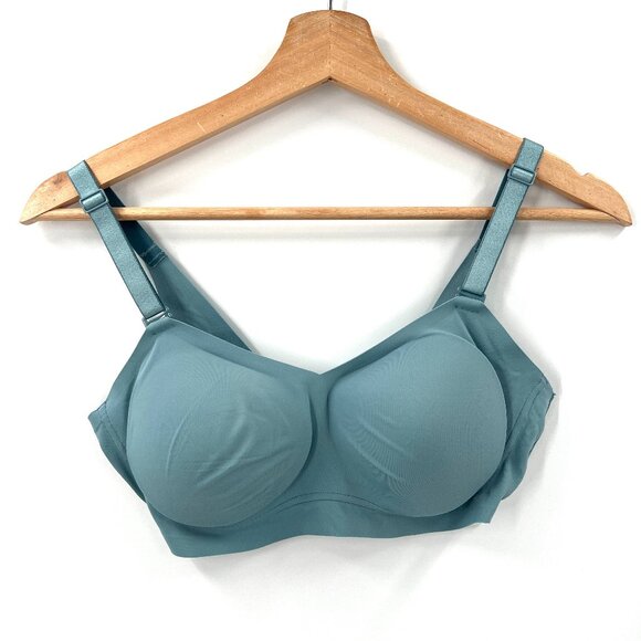 NEW True and Co true body lift bra blue DD+ 32DD 32DDD everybody triangle adjust - Picture 1 of 9